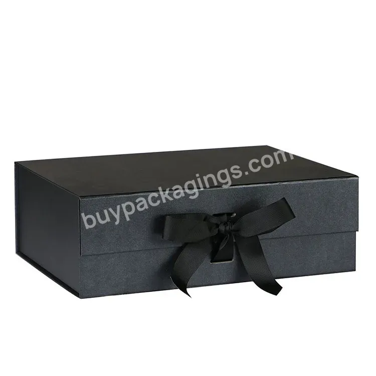 Hot Sale Custom Size Logo Printed Eco Friendly Paper Gift Box With Ribbon