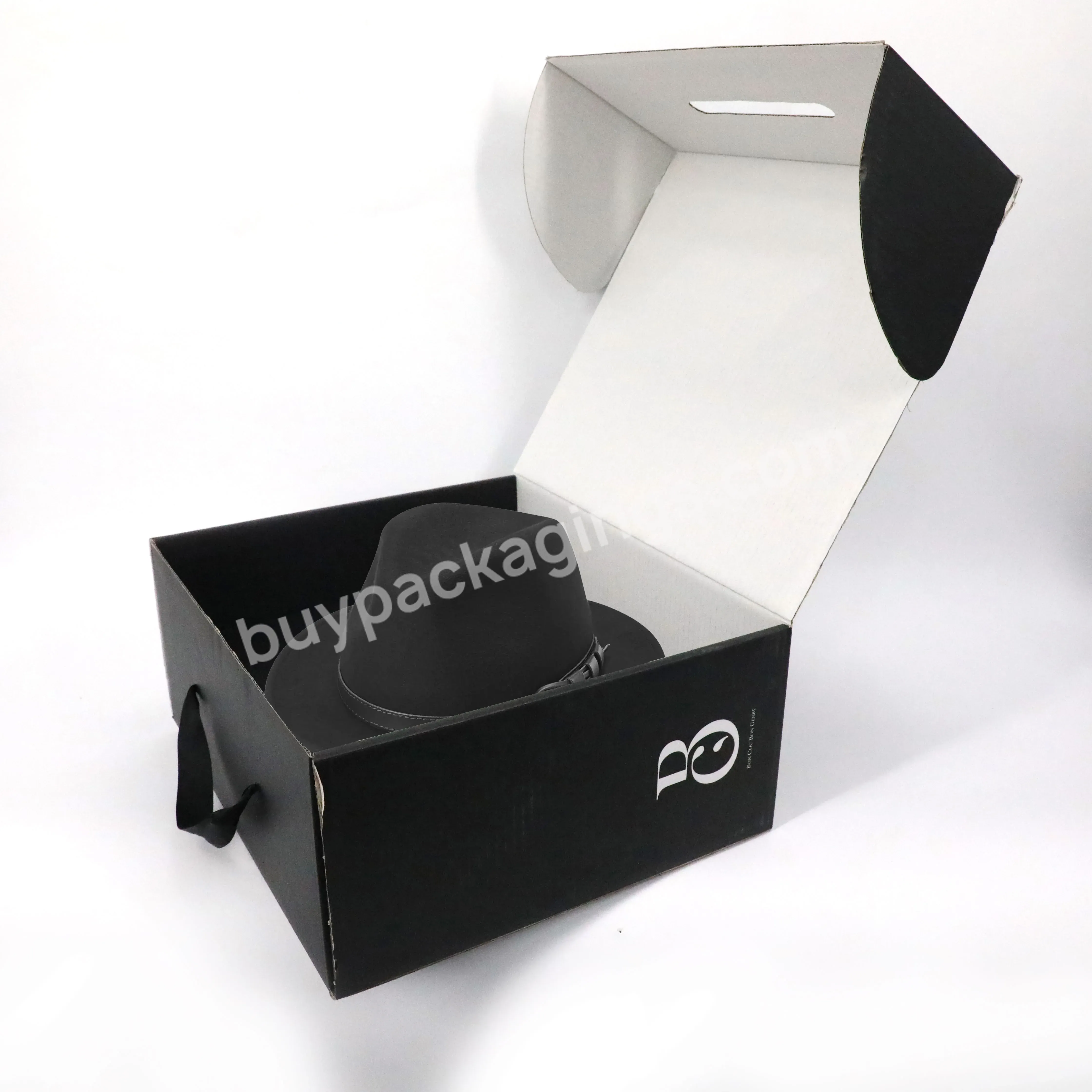 Hot Sale Custom Size Printed Eco Friendly Corrugated Cardboard Gift Packaging Fedora Box Shipping