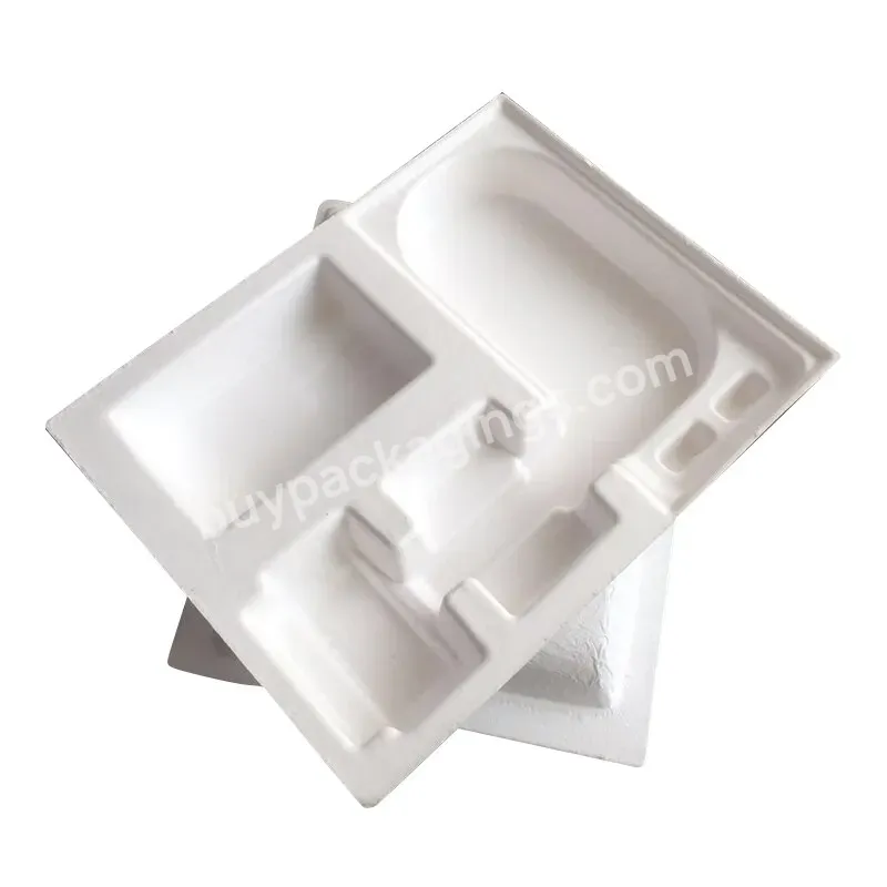 Hot Sale Customized Bagasse Molded Fiber Pulp Tray Recycle Pulp Paper Tray Packaging Supplier