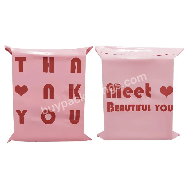 Hot Sale Customized Waterproof Plastic Shipping Mailing Bag Cute 10x13 Pink Courier Bag For Clothes - Buy Hot Sale Poly Mailer,Wholesale Shipping Bags,Custom Envelope Bags.