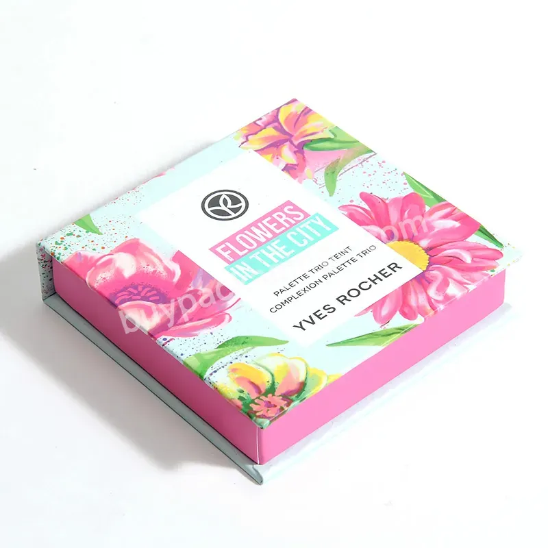 Hot Sale Design Flip Top Cardboard Paper Cosmetic Palette Packaging Box With Magnetic Best For Eyeshadow Powder