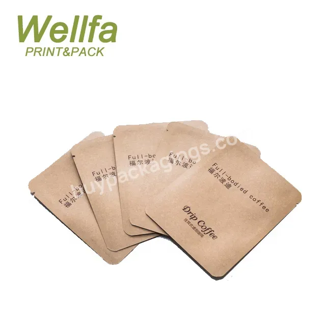 Hot Sale Disposable Bags 3 Sides Sealed Pouch Paper Packaging Coffee Drip Bag