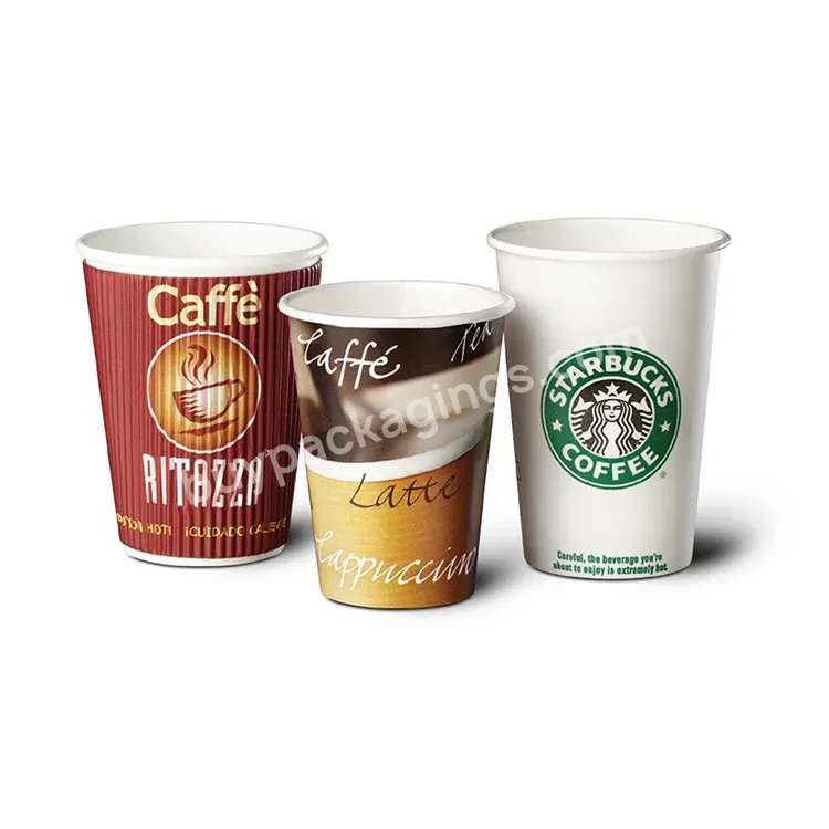 Hot Sale Disposable Custom Printed Logo Cold Drink Paper Cup Disposable Soda Paper Cups