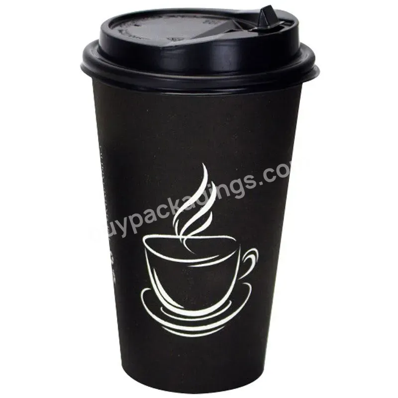 Hot Sale Disposable Recycle 6oz 8oz 9oz 10oz 14 Oz 16oz Single/double Ripple Wall Hot Coffee Paper Cups With Logo