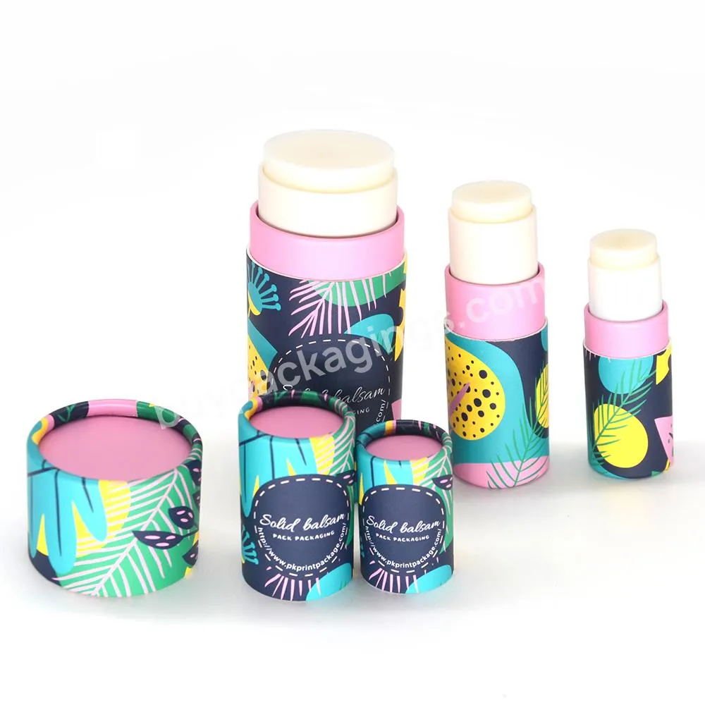 Hot Sale Eco Friendly Custom Design Deodorant Stick Container Twist Up Tube Paper Packaging for Lip Balm Skincare Packaging Set