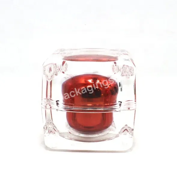 Hot Sale Empty 5ml 10ml 15ml 30ml 50ml High End Clear Square Empty Acrylic Cosmetic Cream Jar