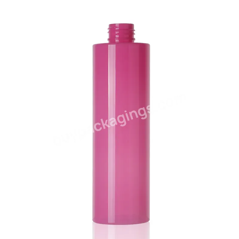 Hot Sale Empty Pet Plastic Shampoo Bottle Custom Color 250ml Cylinder Shape Lotion Dispenser Bottle Manufacturer/wholesale