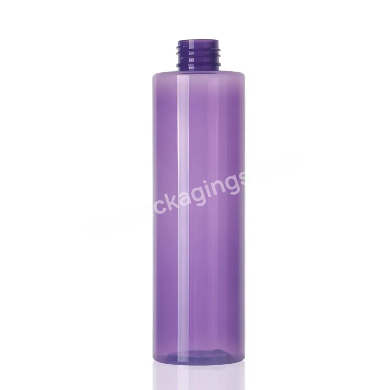 Hot Sale Empty Pet Plastic Shampoo Bottle Custom Color 250ml Cylinder Shape Lotion Dispenser Bottle Manufacturer/wholesale