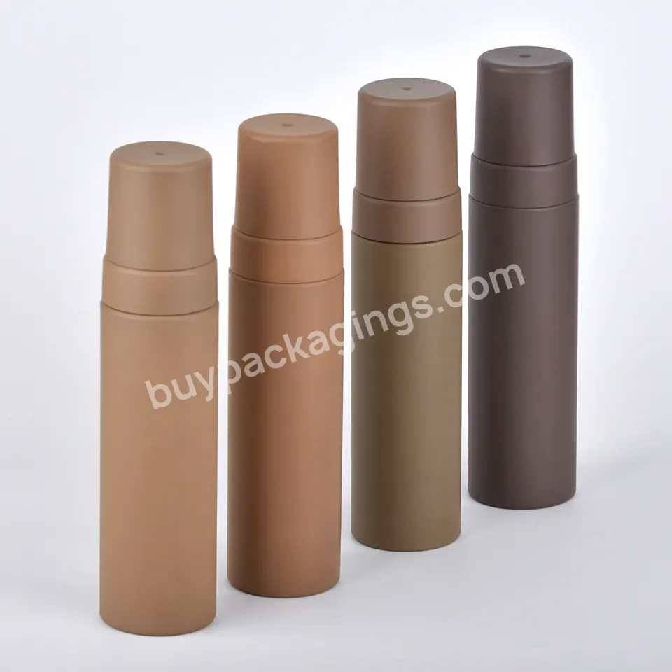 Hot Sale Empty Plastic Packaging Foaming Pump Bottle 210ml Brown Black Pet Face Wash Mousse Hand Soap Dispenser Foam Bottle