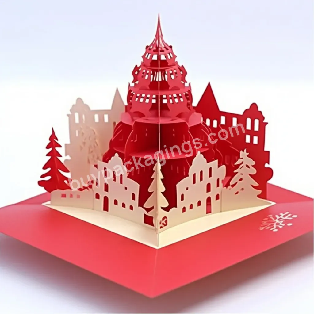 Hot Sale Exclusive Pop Up Card Castle House Card Creative House Greeting Cards