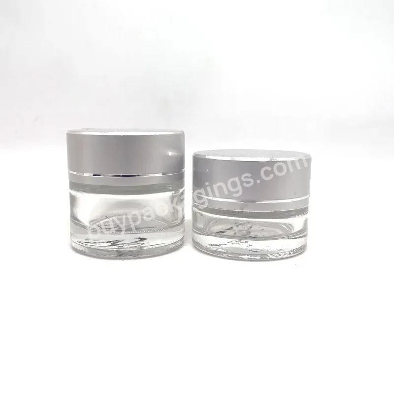 Hot Sale Face Cream Packaging Clear Glass Jar Anti-light 10g 20g 30g 50g 100g Cosmetic Jars For Face Body Cream - Buy Glass Jar With Lid Cosmetics,Manufacturer For Cosmetics Glass Jars,Glass Cosmetics Jar 50 Ml.