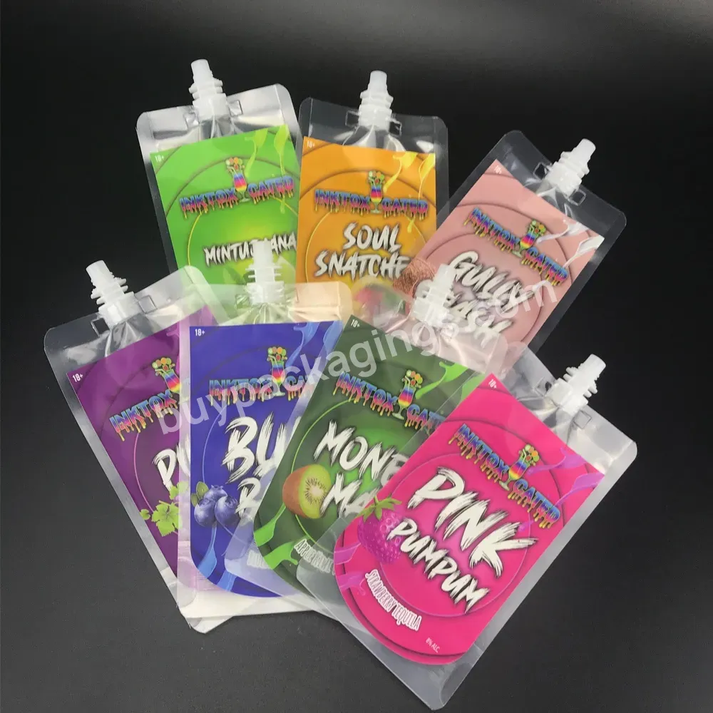 Hot Sale Factory For Wholesale Fruit Beverage Or Jelly Custom Capacity Drinks Juice Packing Stand Up Pouch Spout Bag