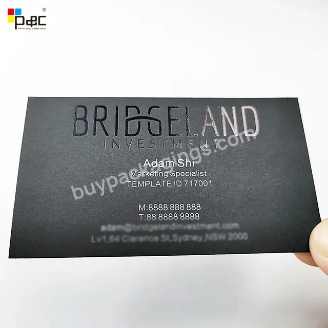Hot Sale Factory Price Custom Printing Paper Embossed/debossed Business Card Name Card With Own Logo P&c Packaging