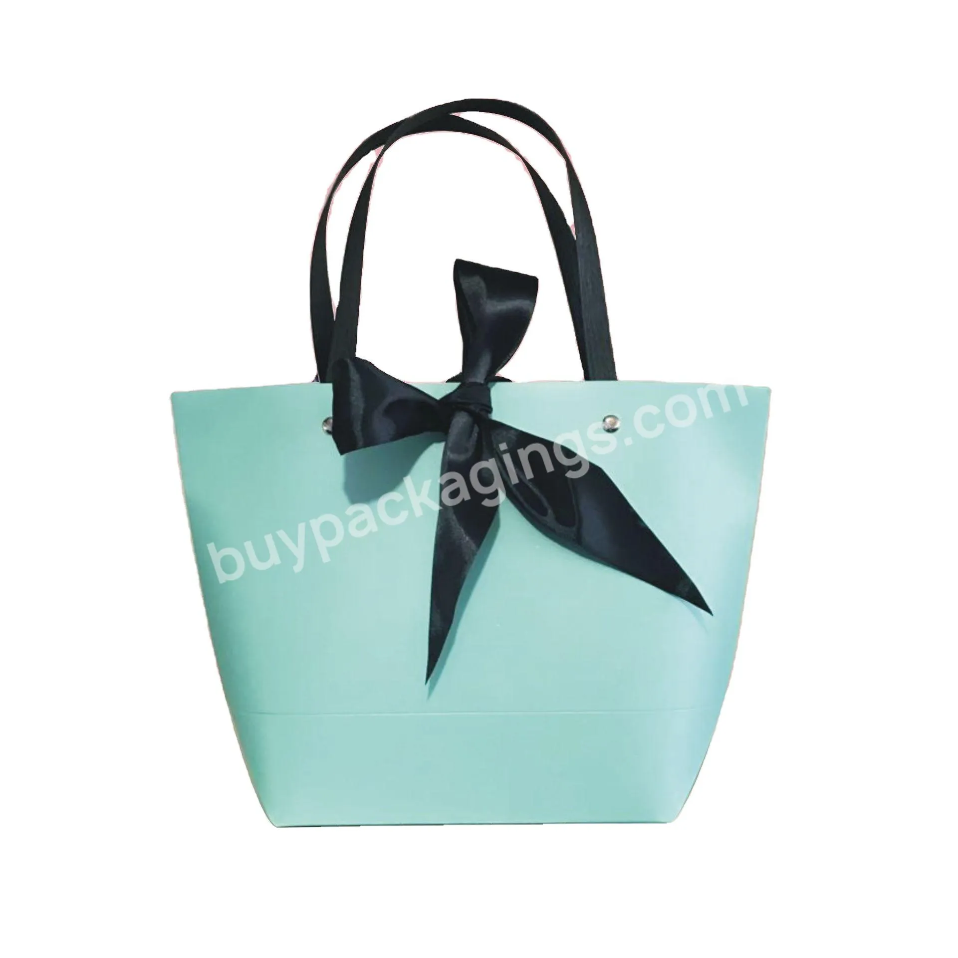 Hot Sale Factory Price Printed Custom Ribbon Handle Gift cardboard Shopping Paper Bags With Your Own Logo Luxury