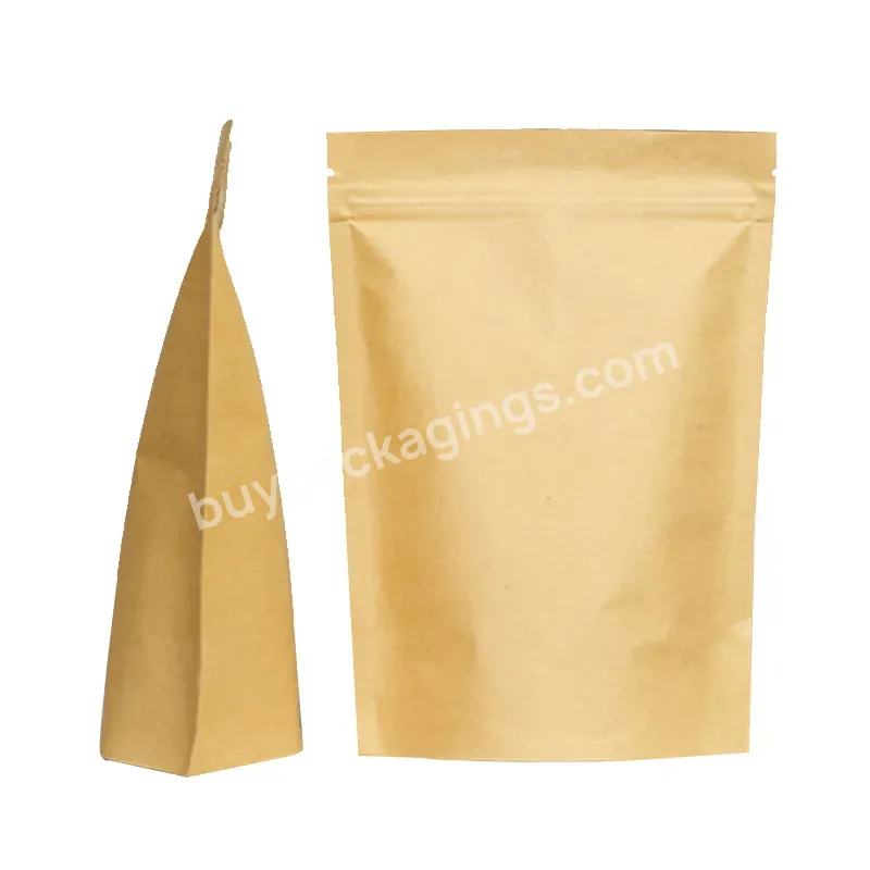 Hot Sale Food Packgingcoffee Paper Bag Smell Proof Coating Foil Inside Zipper Resealable Food Paper Bags