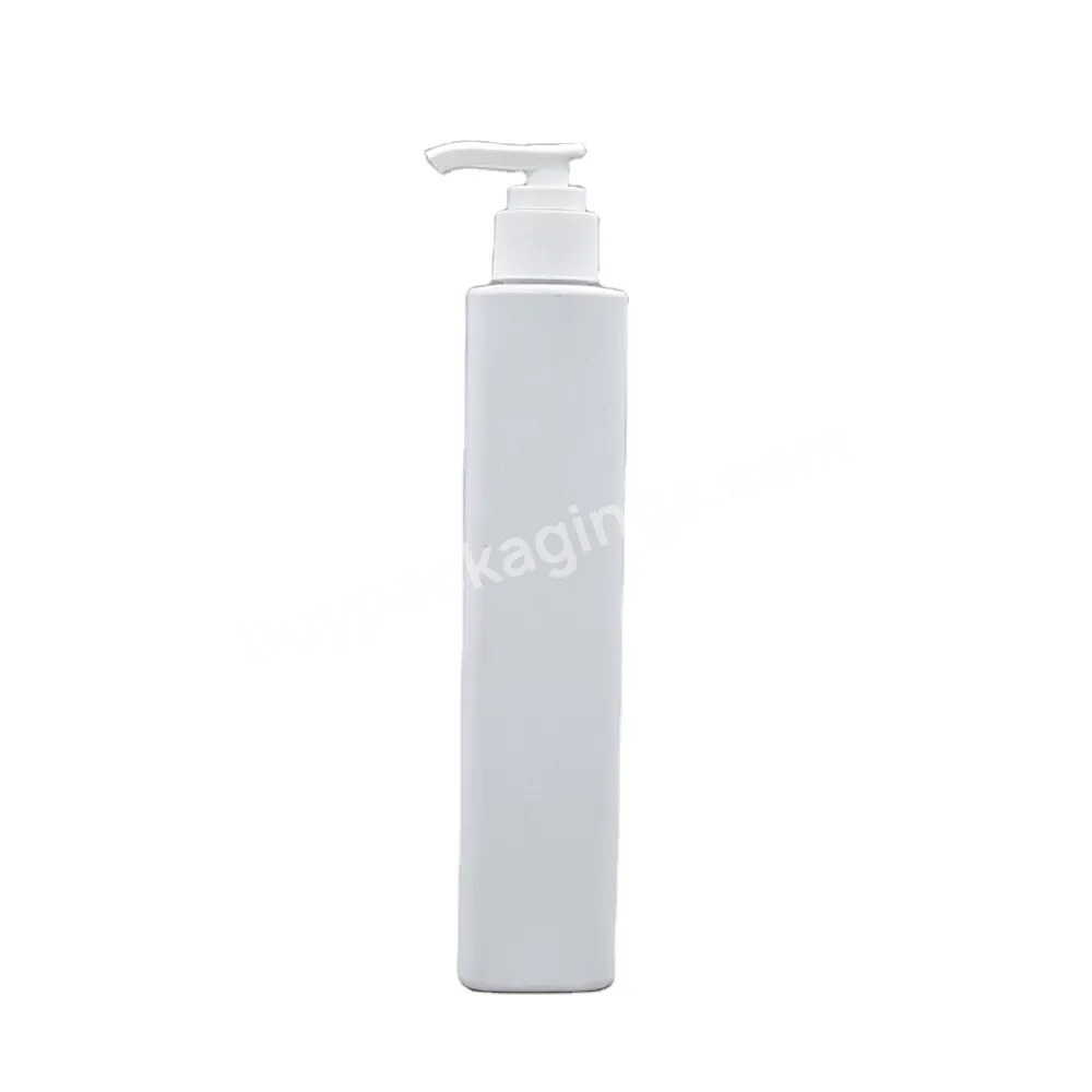 Hot Sale Hair Oil Plastic Packaging Square 300ml Pet Bottle With Aluminum Screw Cap For Cosmetics Moisturizer Toner Packaging