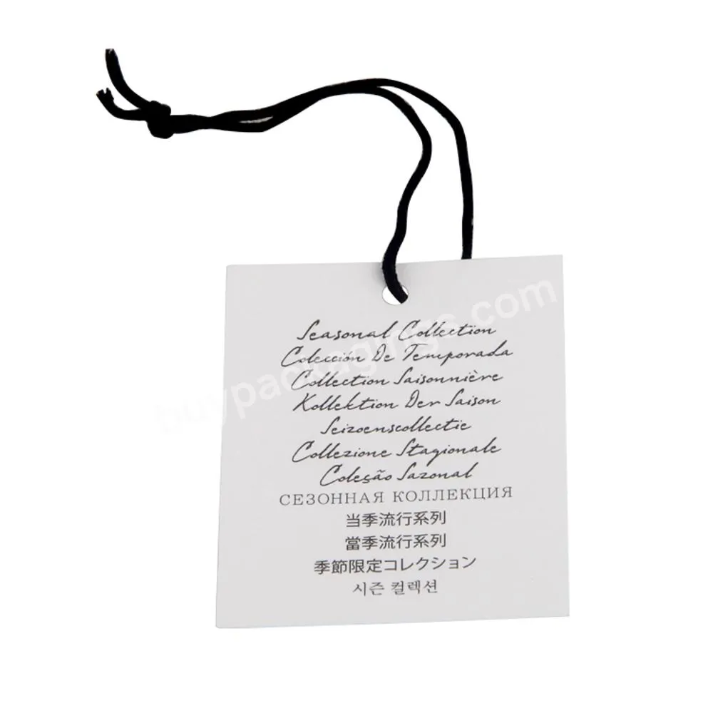 Hot Sale High Quality Custom Hang Tag With Rope Seal String