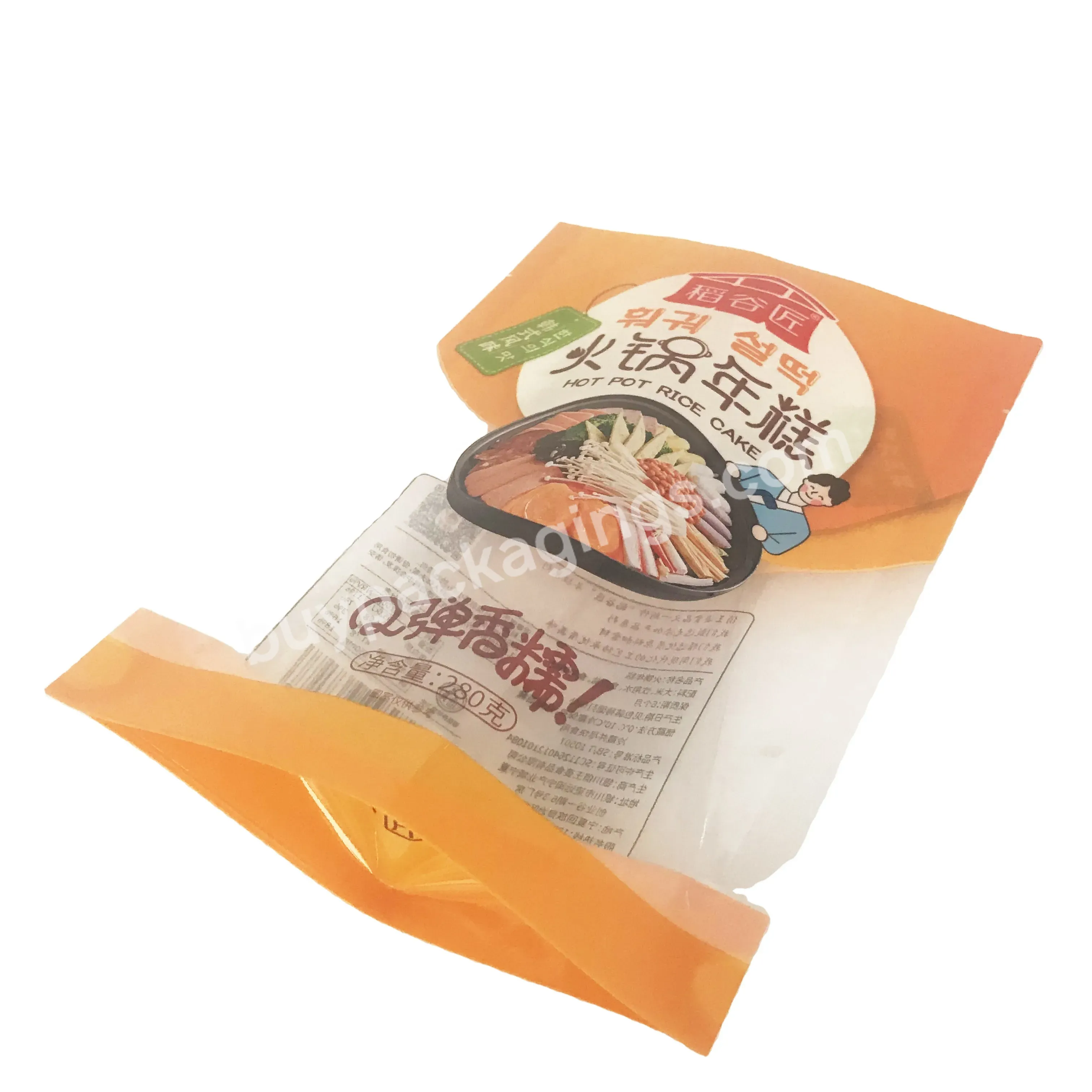 Hot Sale Korean Rice Cake Cheese Packaging Printing Snack Bag Plastic Bag For Packing Seafood 500g