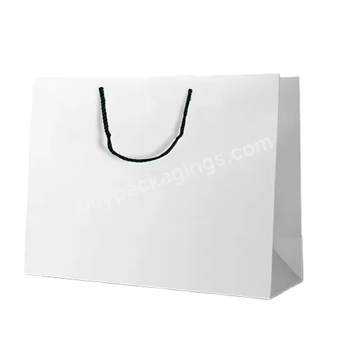 Hot Sale Kraft Paper Shopping Bag Wholesale Luxury Paper Bag Black And White Paper Shopping Bag