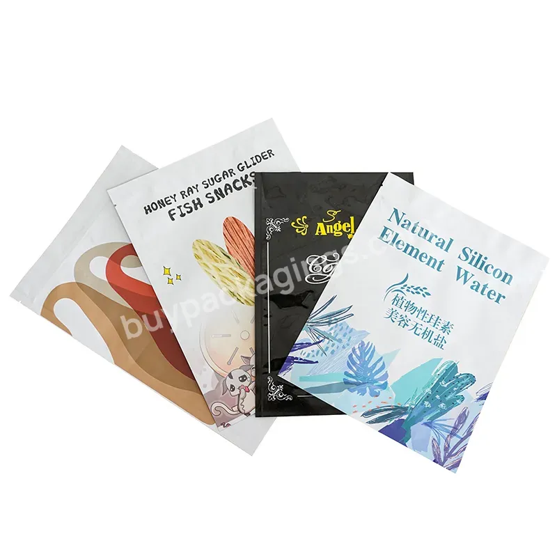 Hot Sale Low Moq Frosted Plastic Aluminum Foil Reseal Food Packaging Zipper 3 Side Seal Bags