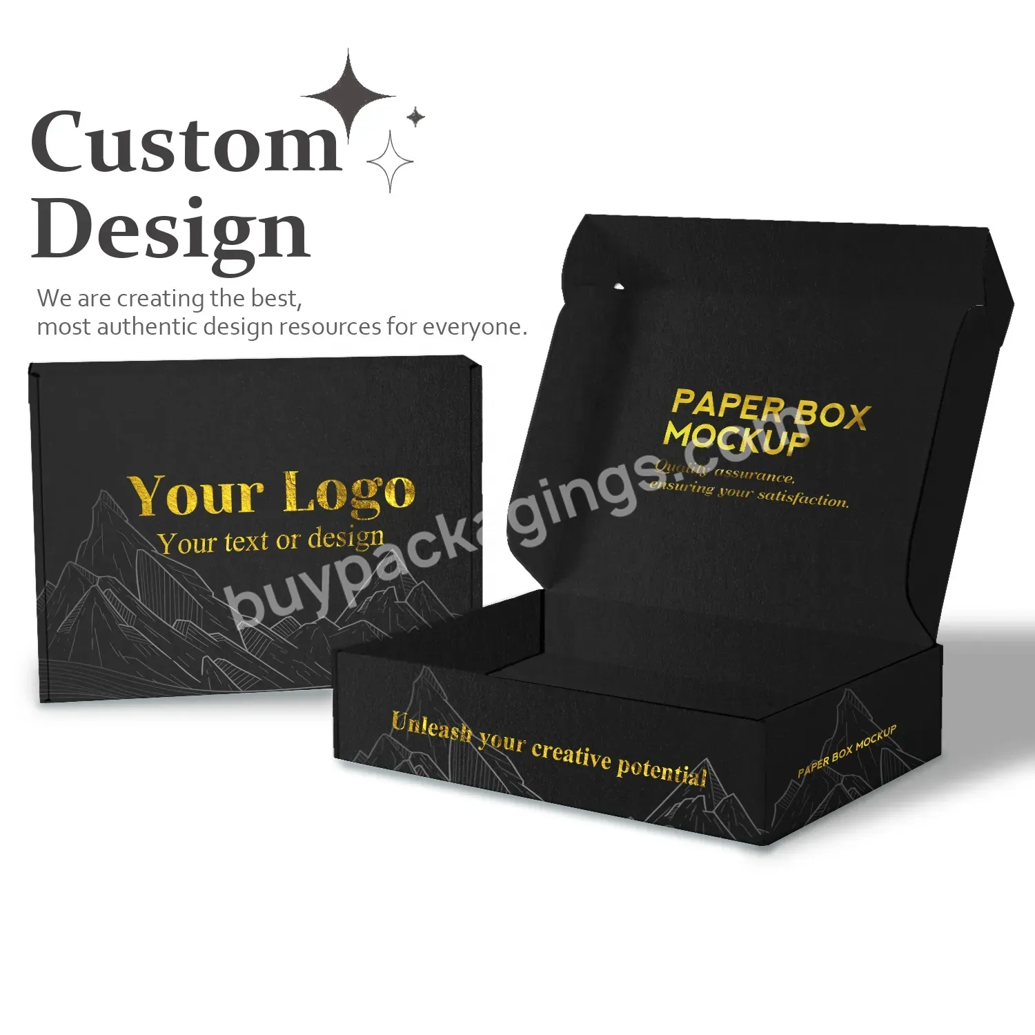 Hot Sale Low Price Flat Pack Black Pantone Color Printing Custom Sock Packaging Box