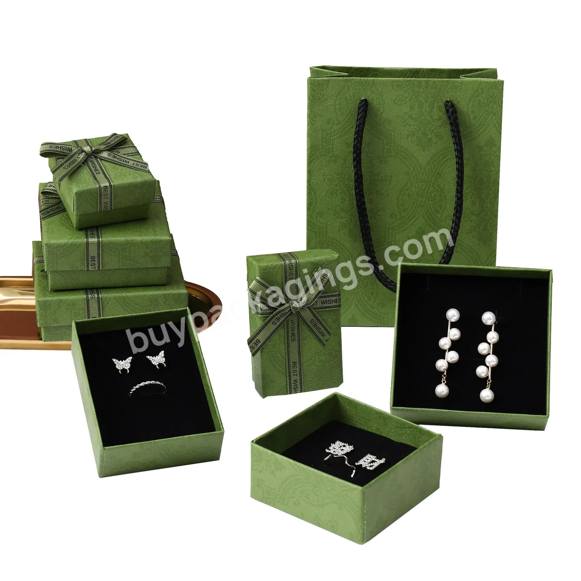 Hot Sale Luxury Green Jewelry Box Customize Your Own Logo Jewelry Organizer And Travel Jewelry Storage Box