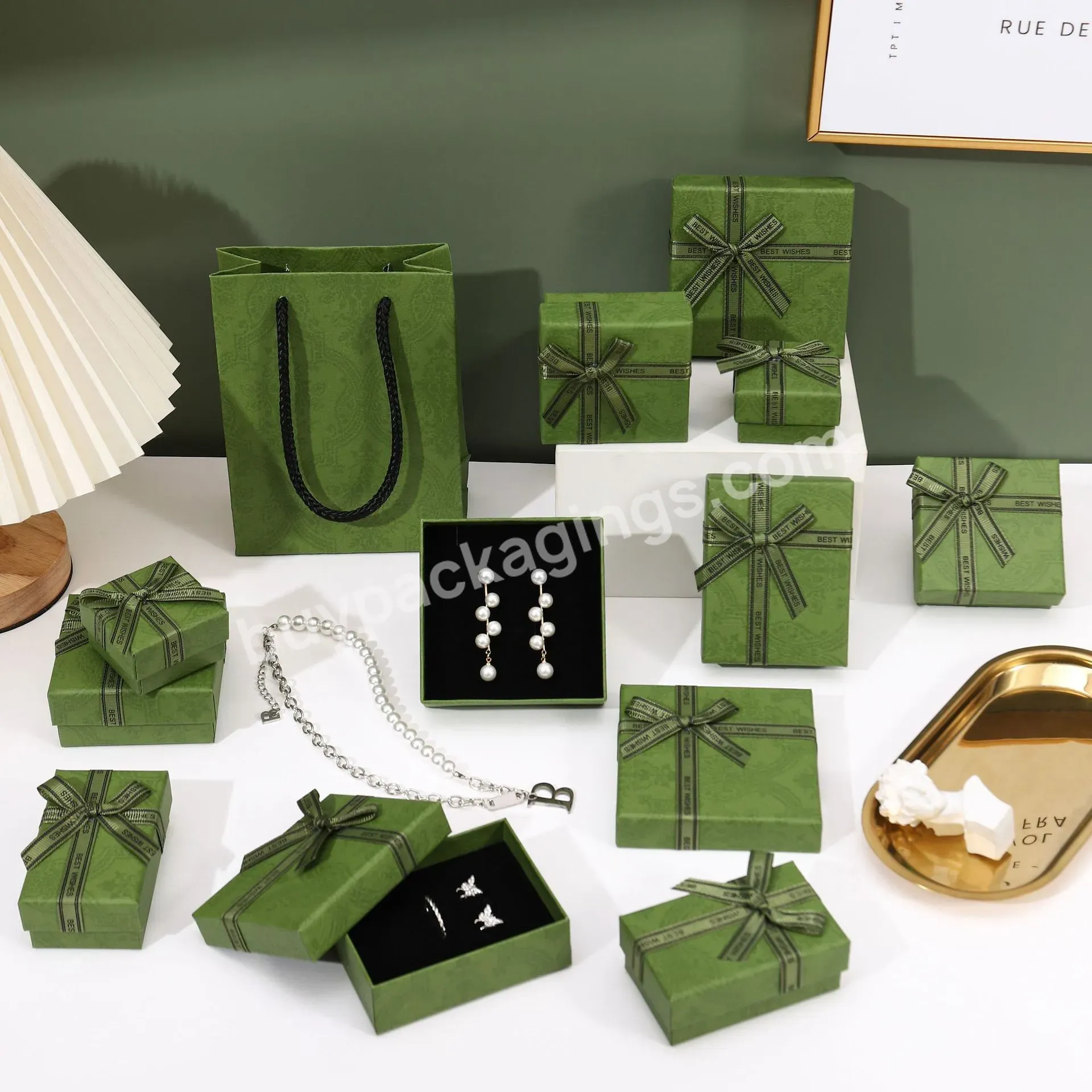 Hot Sale Luxury Green Jewelry Box Customize Your Own Logo Jewelry Organizer And Travel Jewelry Storage Box