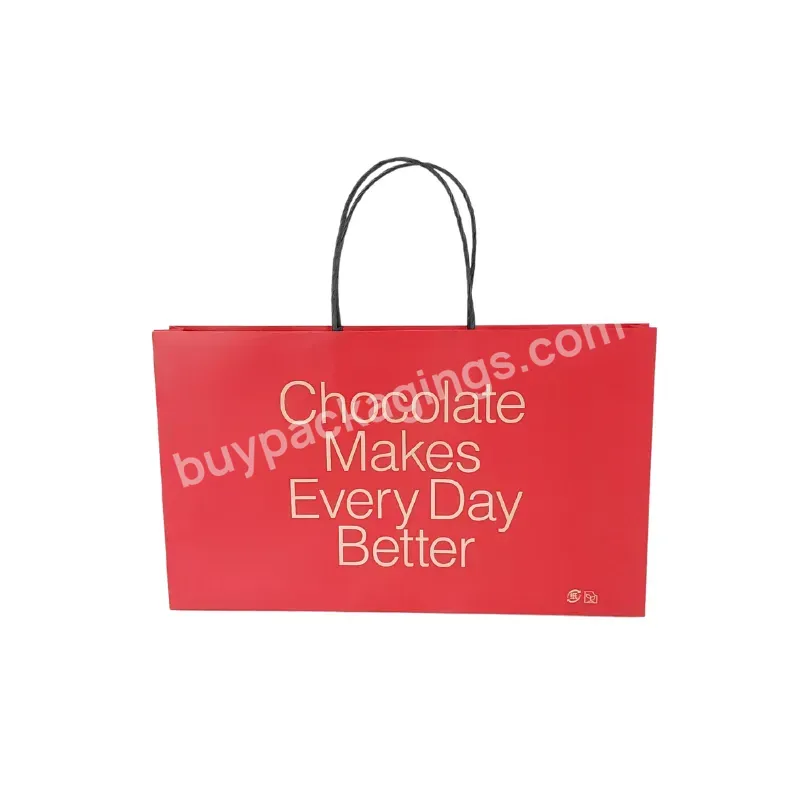 Hot Sale Luxury Paper Gift Bag For Chocolate Candy Shopping Paper Bag With Logo Gift Bag For Birthday With Your Custom Logo