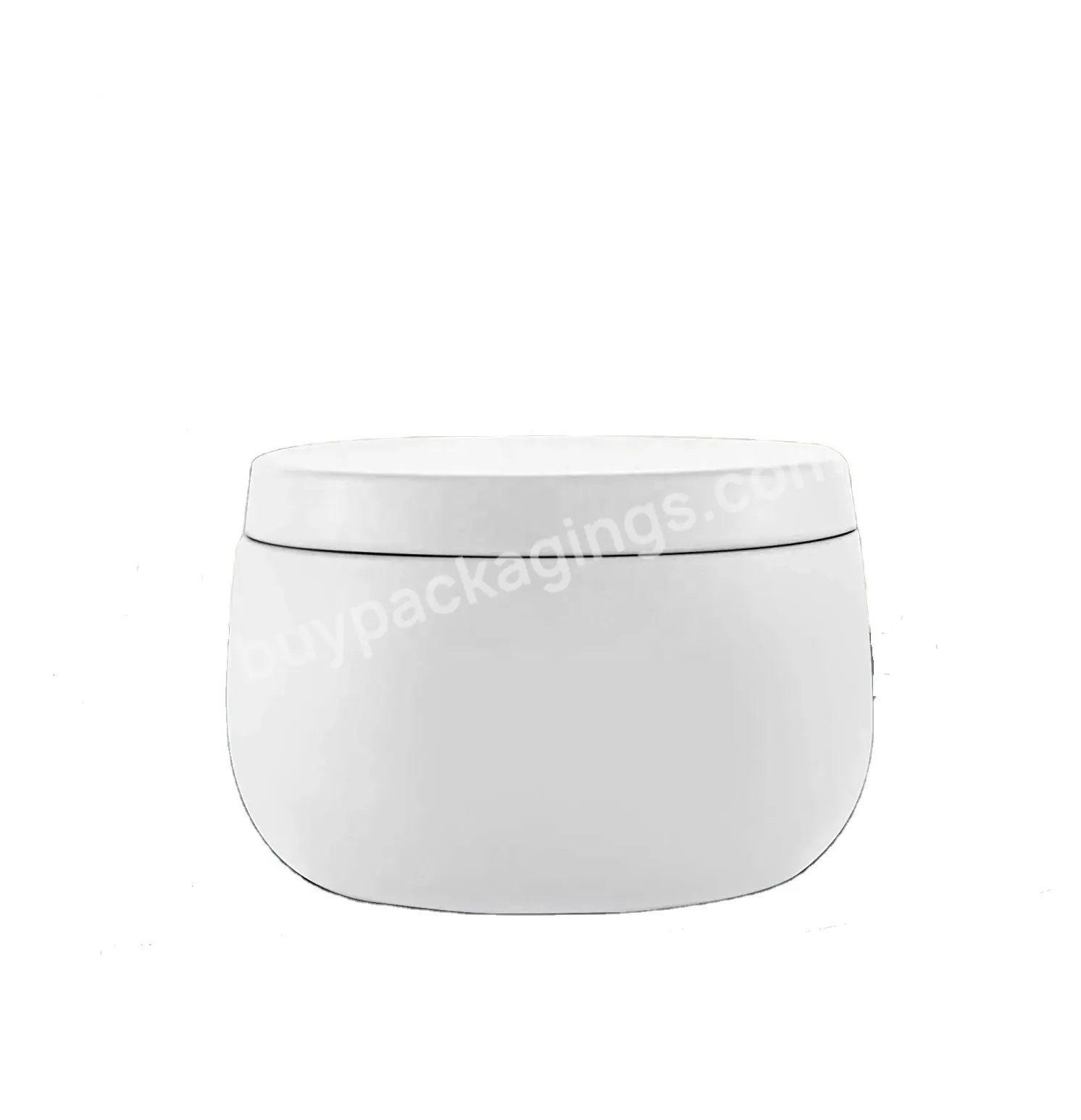 Hot Sale Luxury White Candle Tin 4oz White Candle Tins With Lid Metal Container For Candle Making White 4.4oz