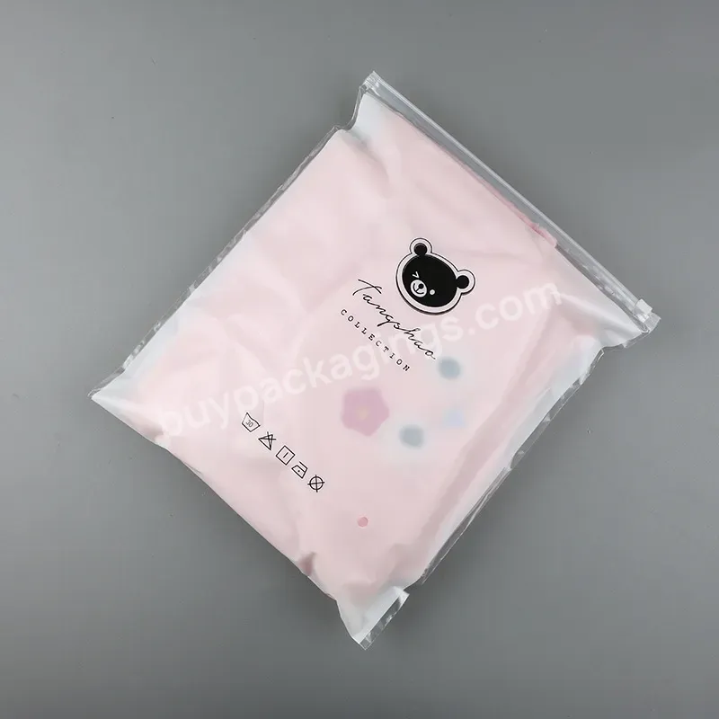 Hot Sale Matte Frosted Zipper Bag Wholesale Custom Printed White Logo Reusable Plastic Bags