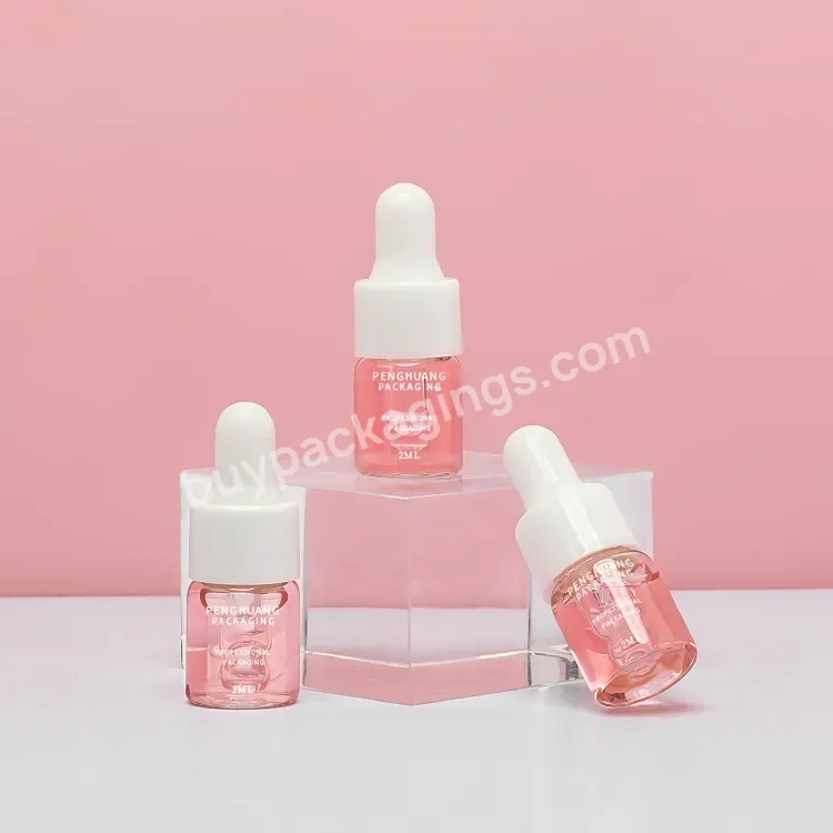 Hot Sale Mini Serum Bottle 2ml Vials Sample Size Face Eye Skincare Packaging Glass Dropper Bottles