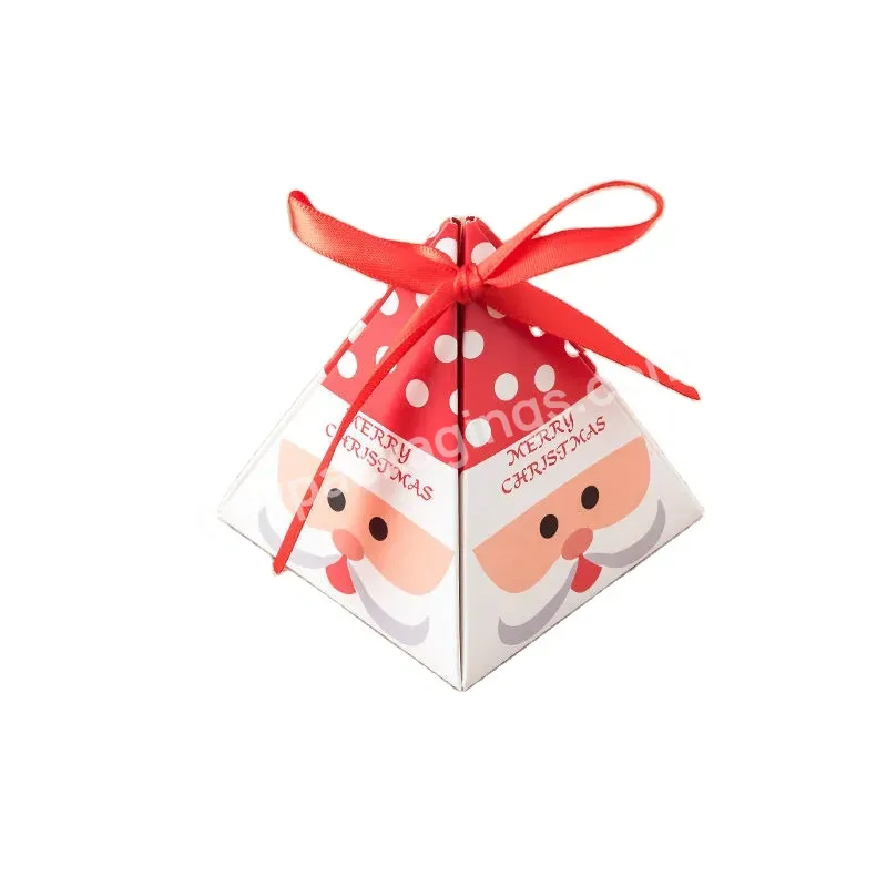 Hot Sale New Design Custom Triangle Shape Cute Small Christmas Candy Gift Cardboard Paper Packaging Box