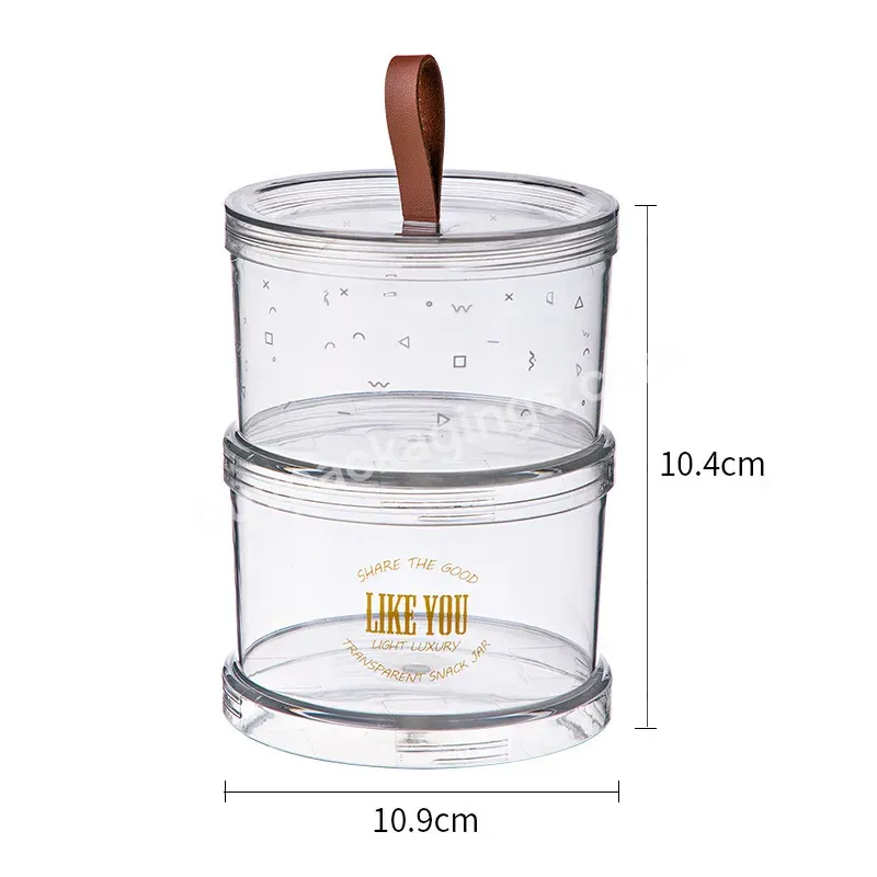 Hot Sale New Kitchen Living Room Plastic Lifting Sealed Jar Food Grade Clear Multi-grain Can Be Stacked Storage Jar