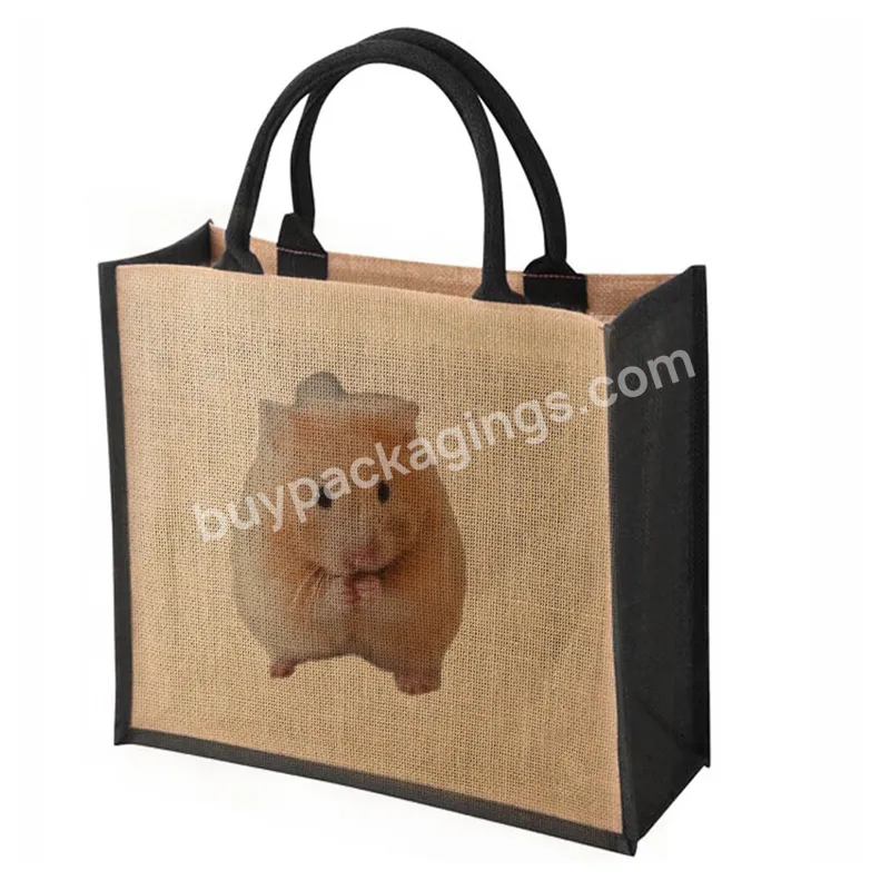 Hot Sale New Reusable Grocery Bags Waterproof Shopping Bag Handle Jute Portable Packaging Bag