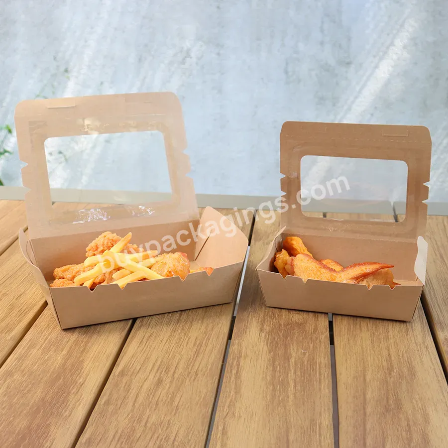 Hot Sale Packing Box For Food Disposable Paper Die-cut Box Meal Salad Box