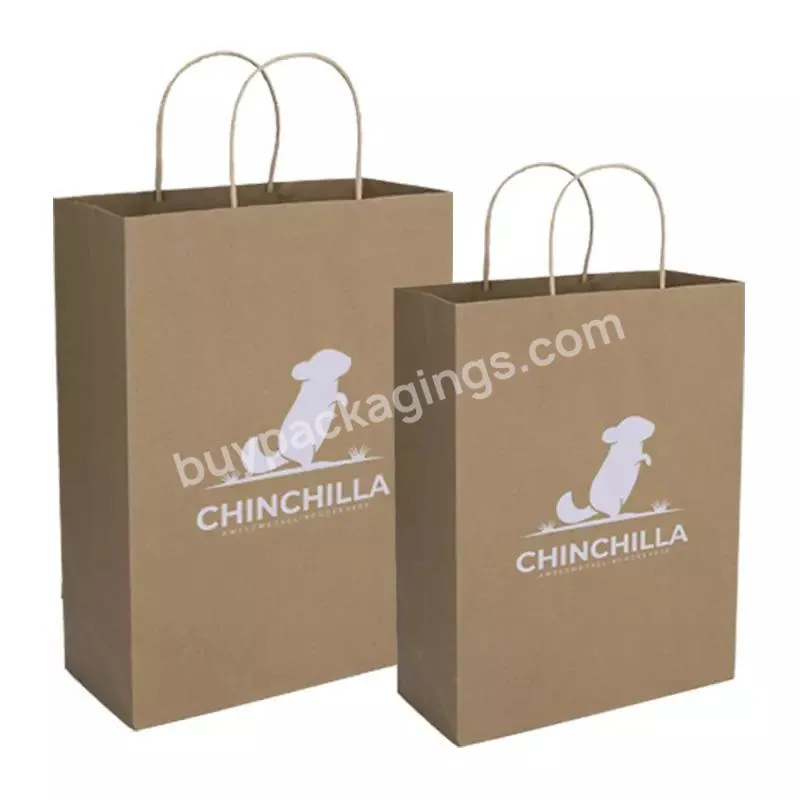 Hot sale paper shopping bag custom logo takeaway bag Brown Kraft Paper Bags  Recycled Ladies Carrier