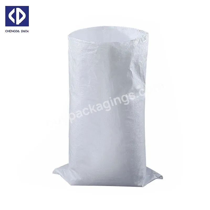 Hot Sale Plain White Flours Packing Bags Pp Woven Bag 25kg Rice Bag