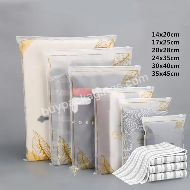 Hot Sale Popular Custom Design Size Cloth Wearing Package Zipper Plastic Bag For Clothes Packaging