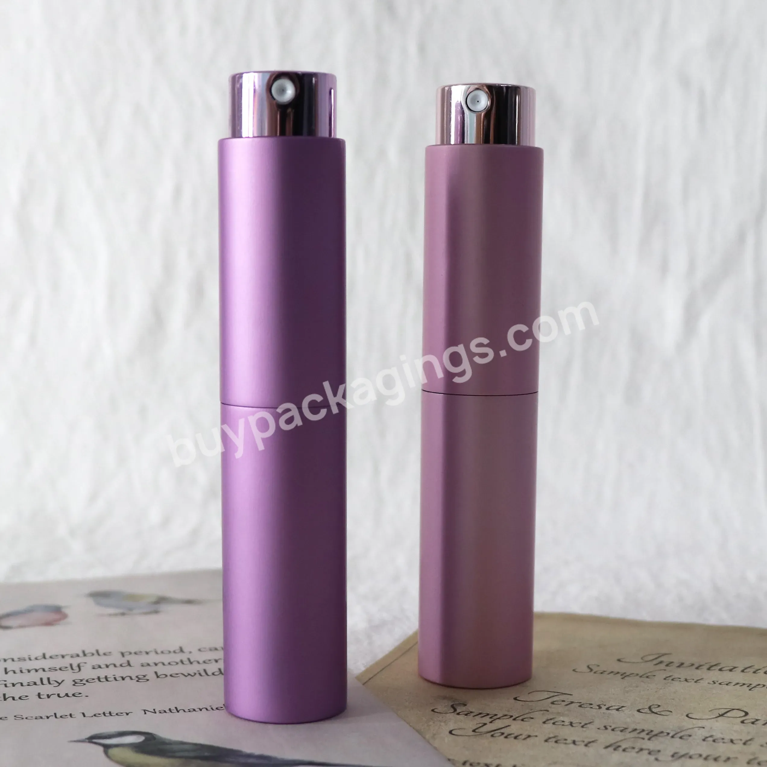 Hot Sale Portable Mini Travel Sized 10ml Perfume Bottle Aluminum Atomizer Empty Colorful Refillable Perfume Spray Bottles