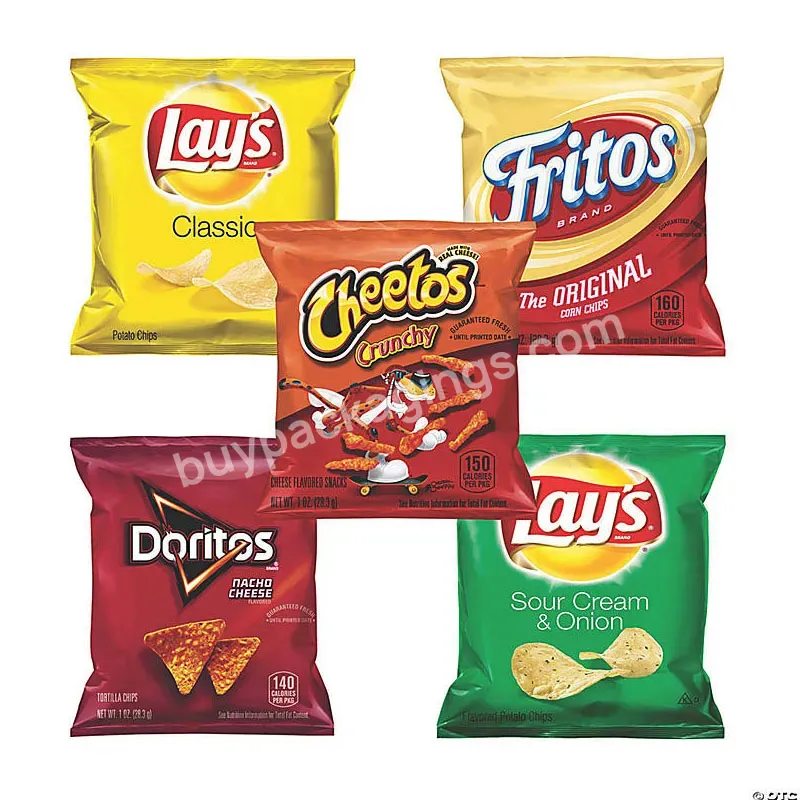 Hot Sale Potato Chips Back Side Sealed Bag For Packing Snack Food