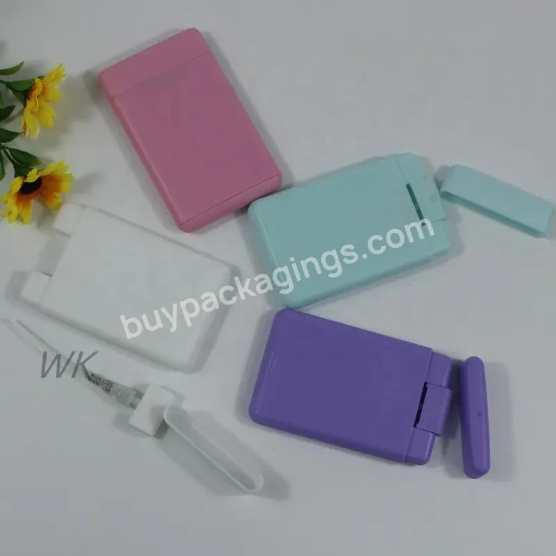 Hot Sale Pp Plastic 20ml Credit Card Hand Sanitizer Spray Perfume Bottle