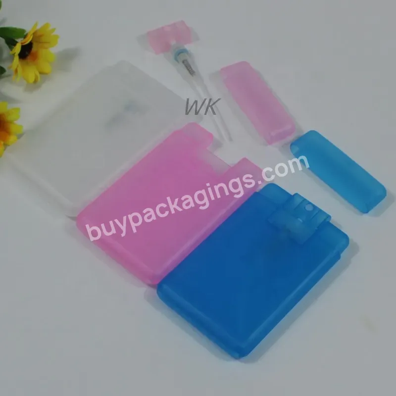 Hot Sale Pp Plastic 20ml Credit Card Hand Sanitizer Spray Perfume Bottle