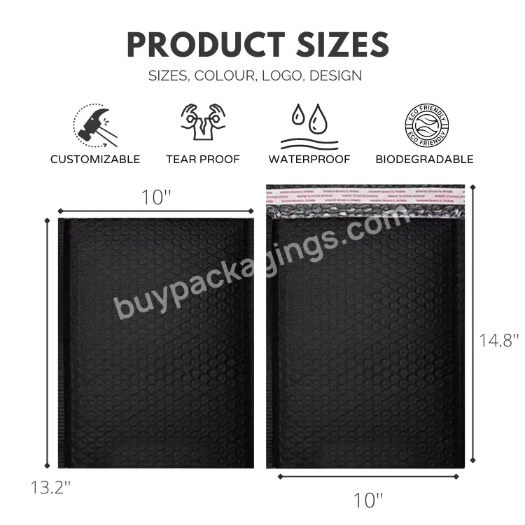 Hot Sale Prime Padding Shipping Envelope Packaging Personalised Bubble Mail Plastic Black Custom Poly Mailing Bags - Buy Mailing Bags,Poly Mailing Bag,Custom Mailing Bag.