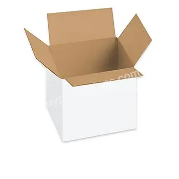 Hot Sale Print Logo Customized Hard Cardboard Shipping Carton Corrugated White Box Packaging Factory