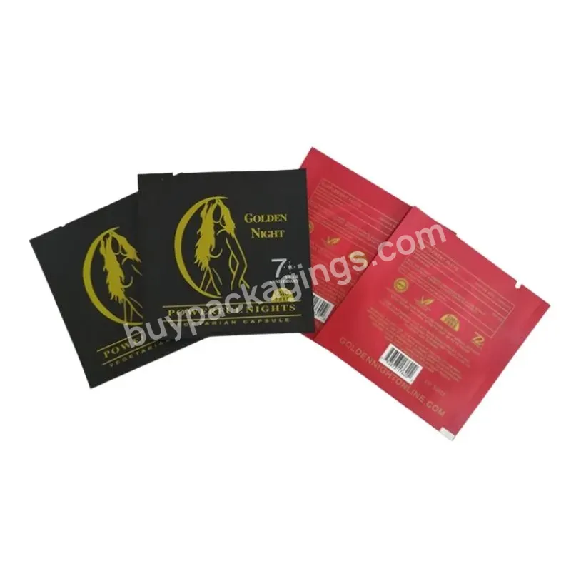 Hot Sale Printed 3 Side Seal Bag Edible Package Laminated Mylar Pouch Small Pills Sachet