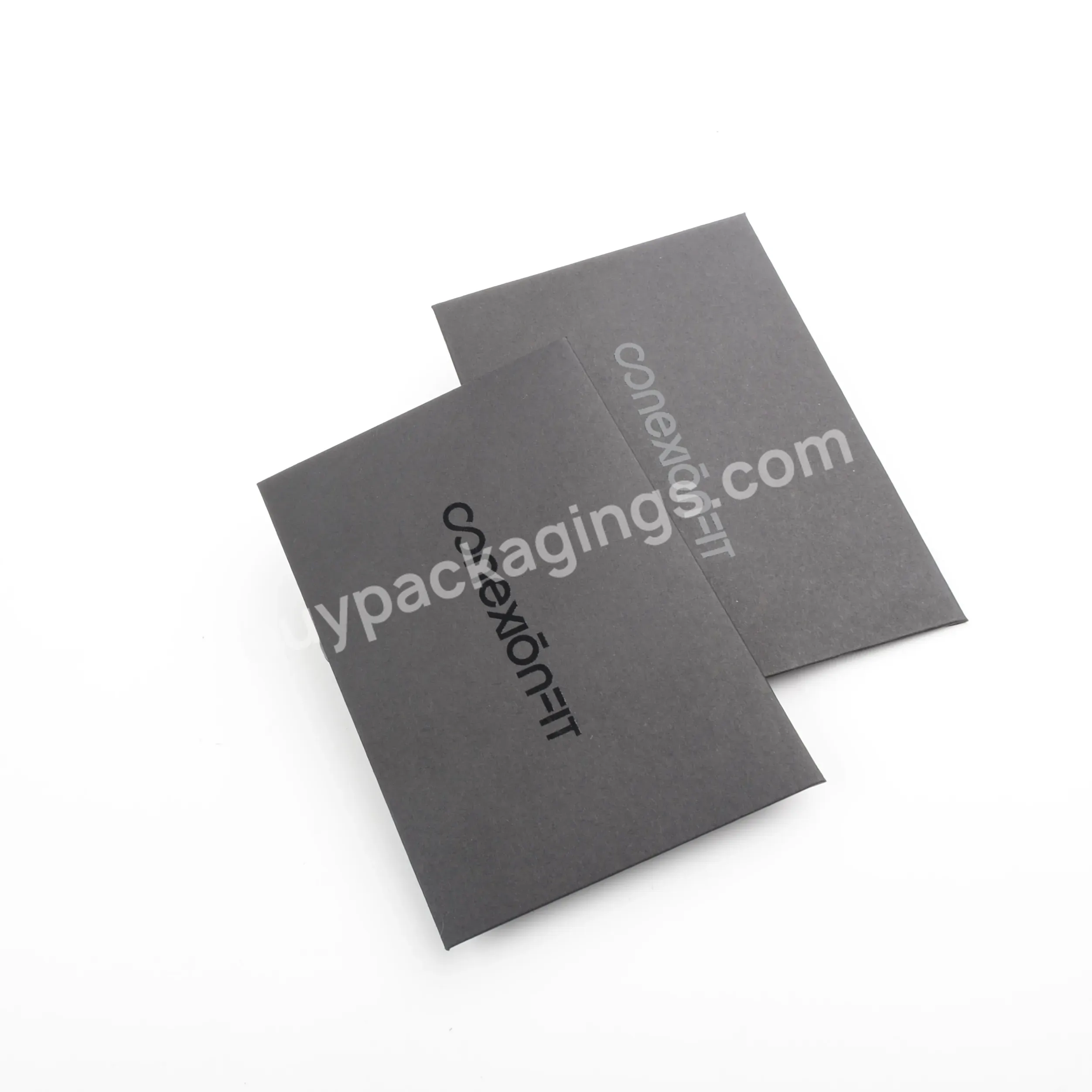 Hot Sale Product High Level 400g/800g Black Paper Card Customize Any Size Logo Print Thank You Business Card With Envelope