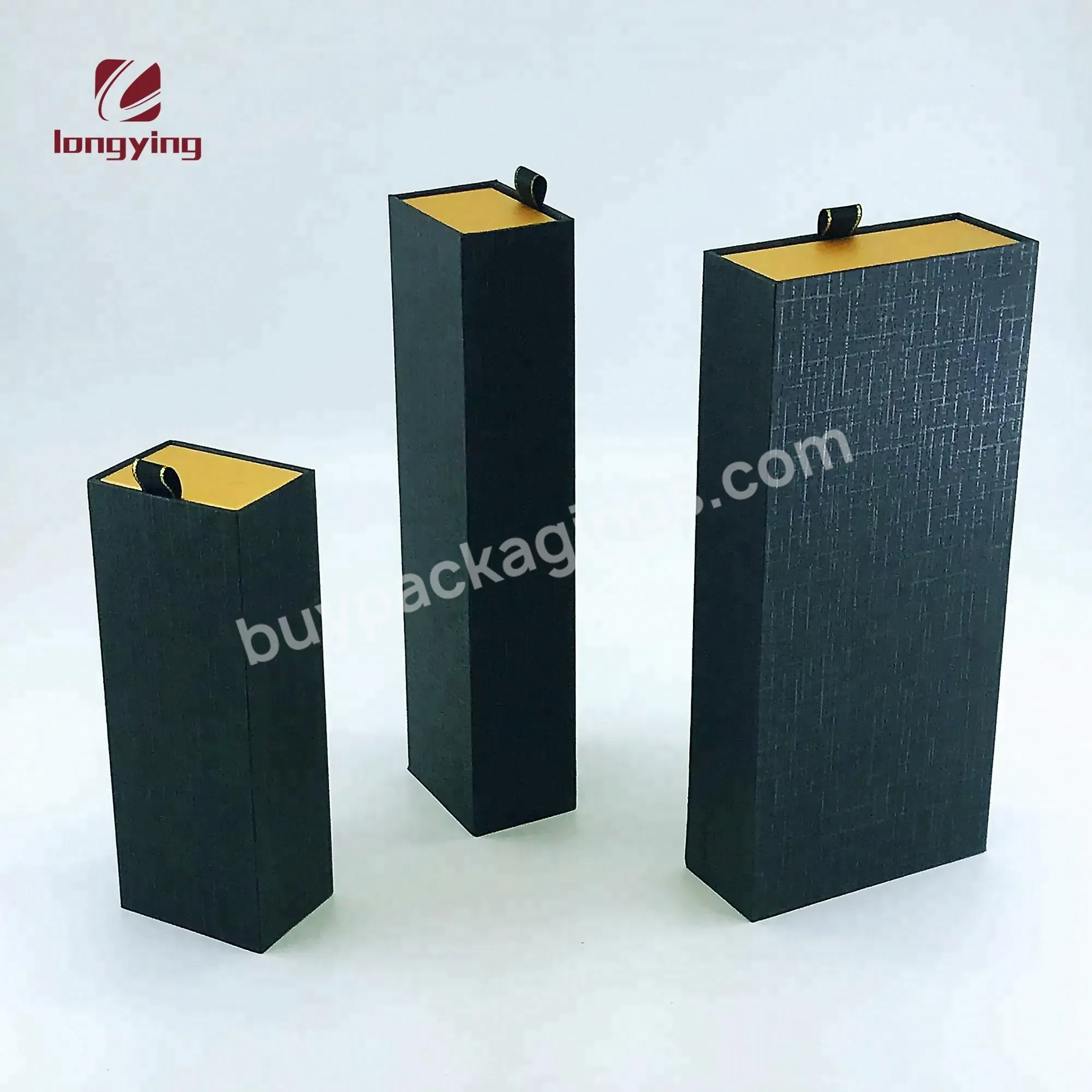 Hot Sale Products Matte Black Mini Cardboard Box With 6 Pcs/9/pcs/12 Pcs Ribbon For Chocolate/candy/pastry Boxes