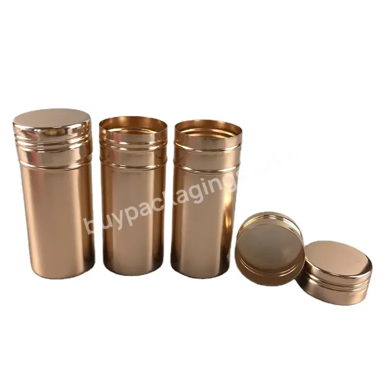 Hot Sale Push Up Type Deodorant Container 75g Full Aluminum Oxidation Color Metal Barrel With Pusher