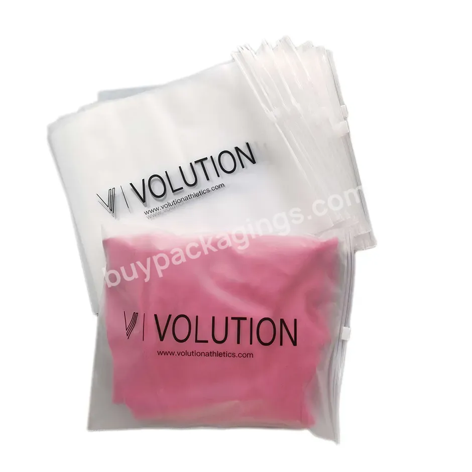 Hot Sale Resealable Pvc Slider Poly Packaging Eco Friendly Cloth Bags Custom Zipper For Socks