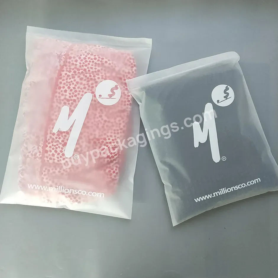 Hot Sale Resealable Pvc Slider Poly Packaging Eco Friendly Cloth Bags Custom Zipper For Socks